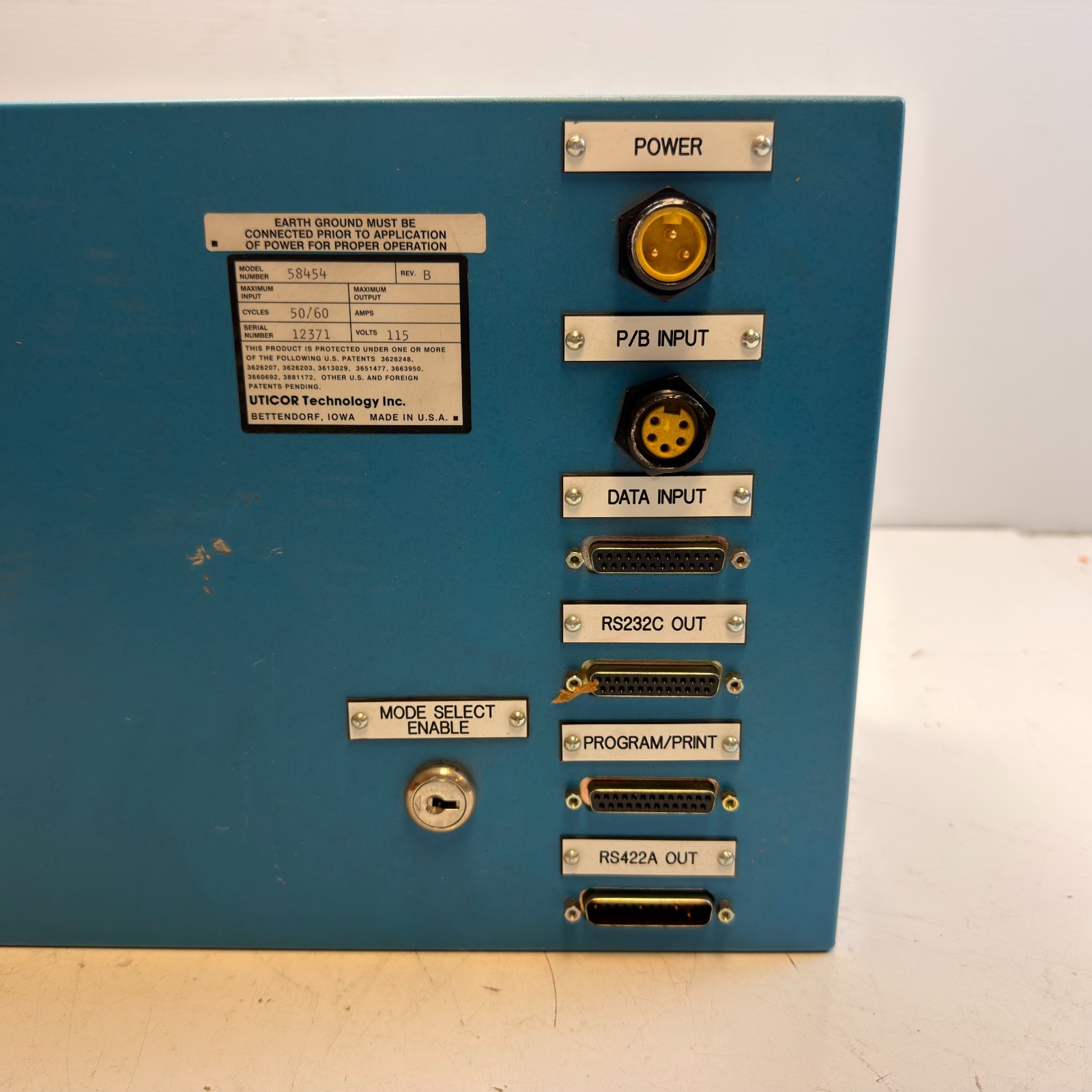 UTICOR TECHNOLOGY 58454 WELDER CONTROL BOX 115V 50/60