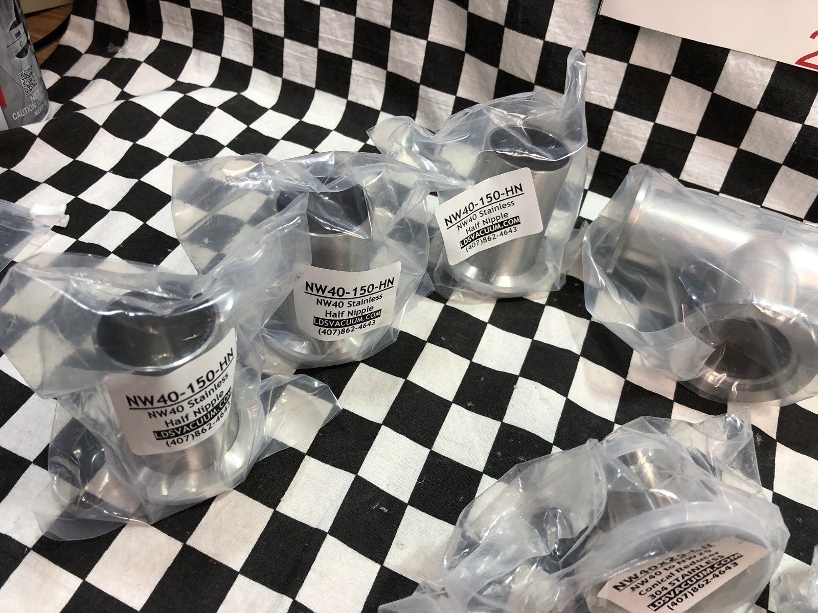 12X VACUUM FITTING CONICAL REDUCER FLEXIBLE TEE CENTERING RING NW40, NW40xNW25,