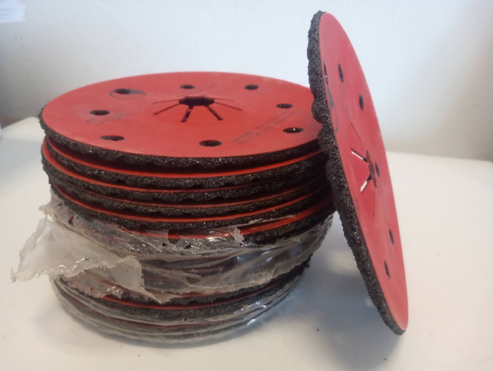 AA ABRASIVE 89063 7×7/8 36 Grit Silicon Carbide Semi-Flex Disc with Red Fiber