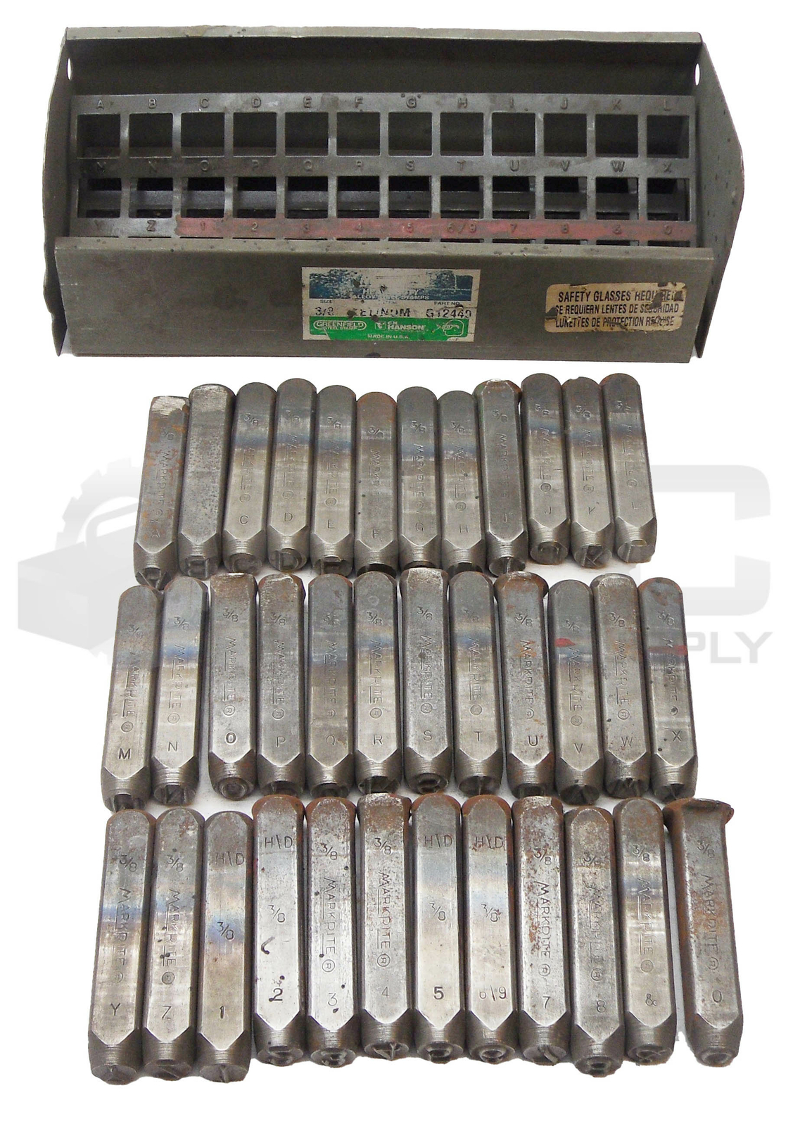 HANSON G12440 36 PIECE STEEL STAMP SET