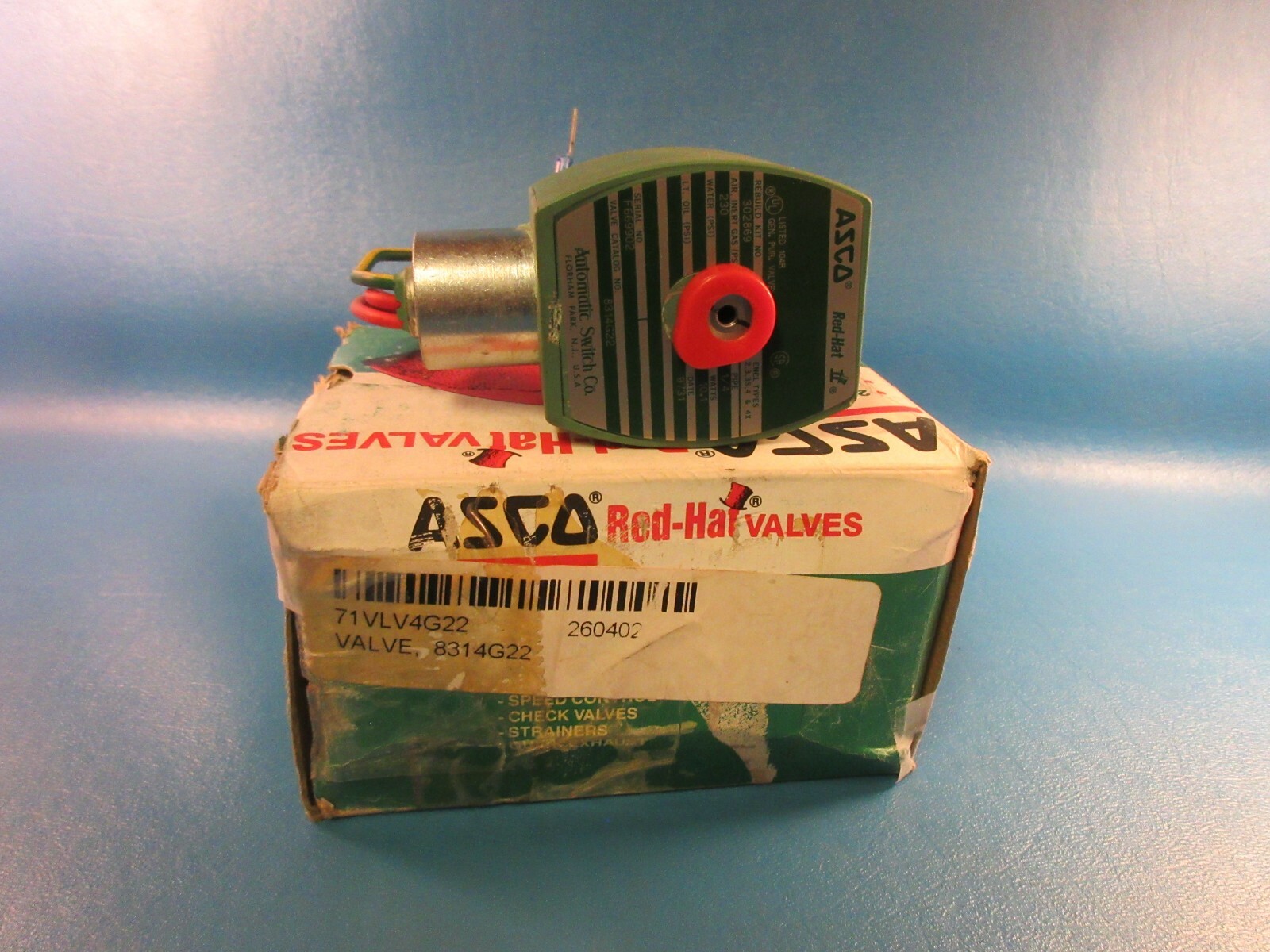 ASCO 8314 G22 Solenoid Valve, 1/4 Ports, 480/60, 440/50, 238610-088D Solenoid