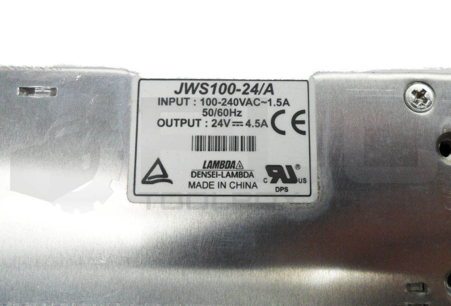 DENSEI LAMBDA JWS100-24/A POWER SUPPLY 100-240VAC 1.5A 50/60HZ