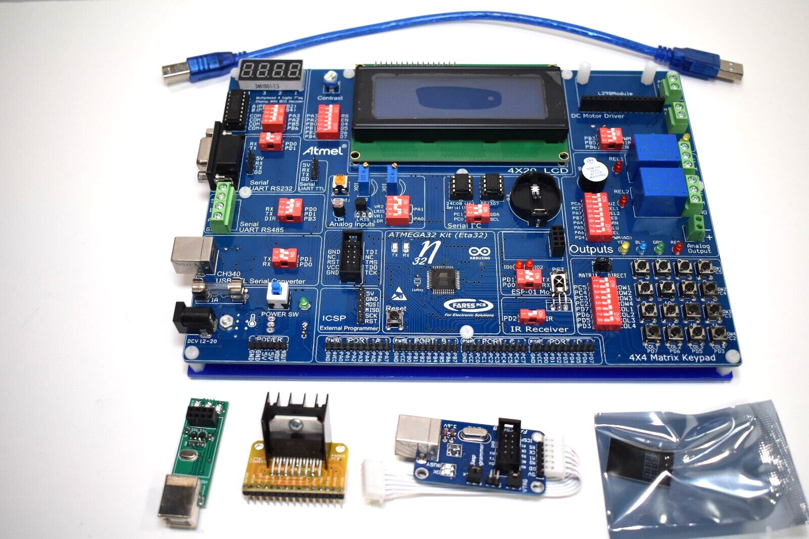 ATMEL AVR Development AtMega32 kit (Eta32)