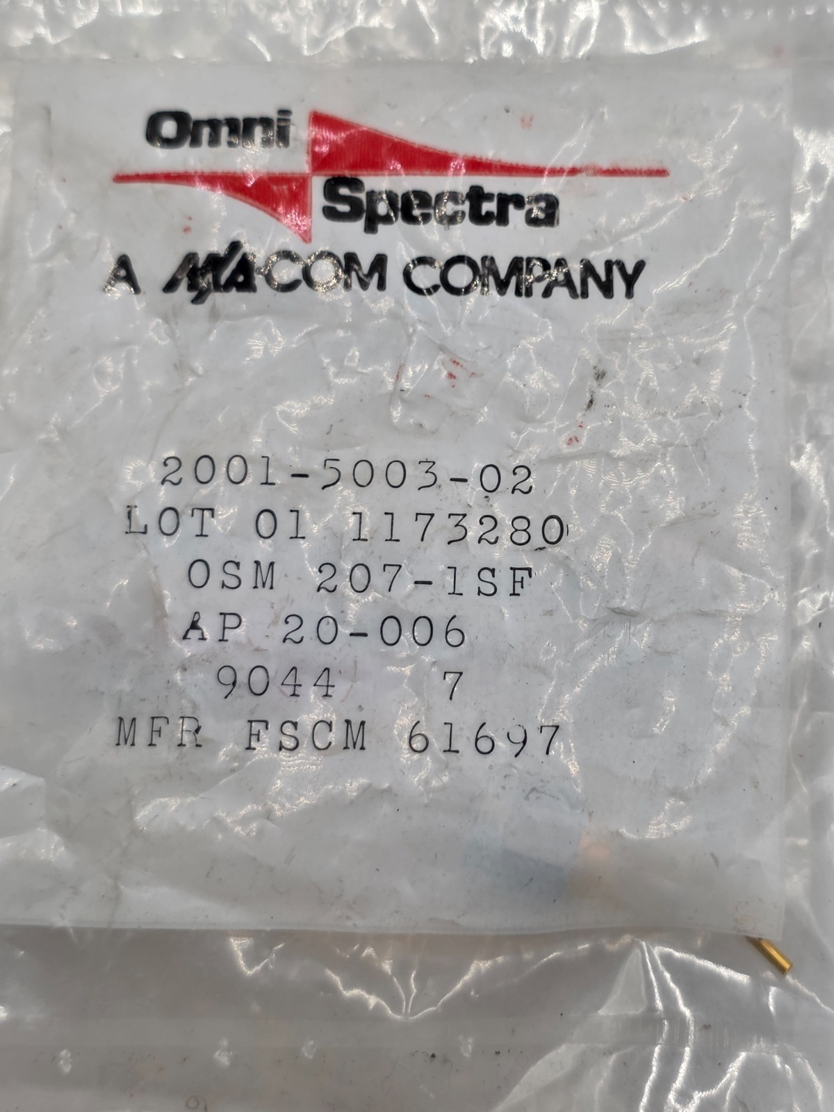 OMNI SPECTRA 2001-5003-02 CONNECTOR