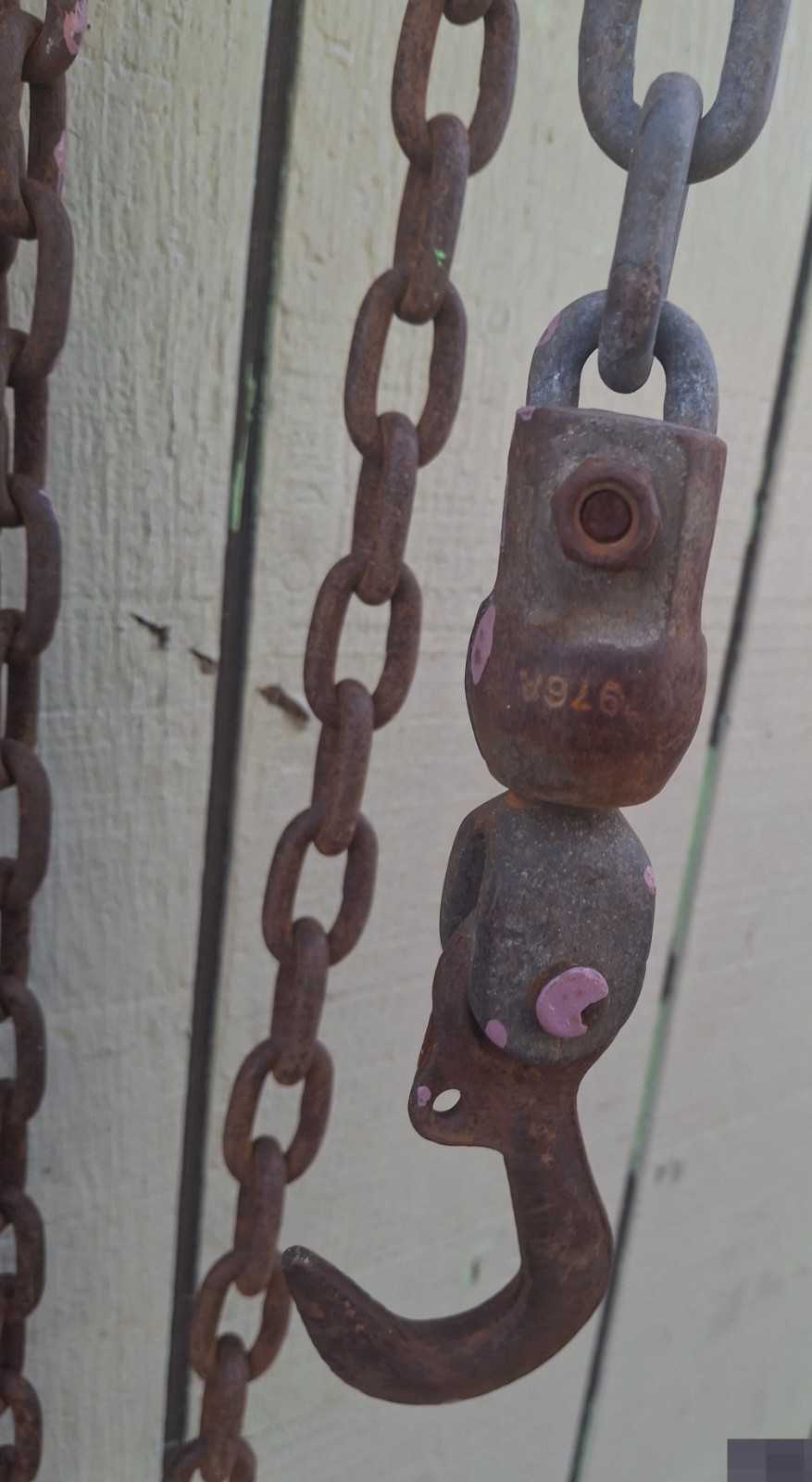 Yale Chain Hoist 1/2 Ton Spur Gear Block #125 8Ft Chain 1/4 Manual Hand Chain