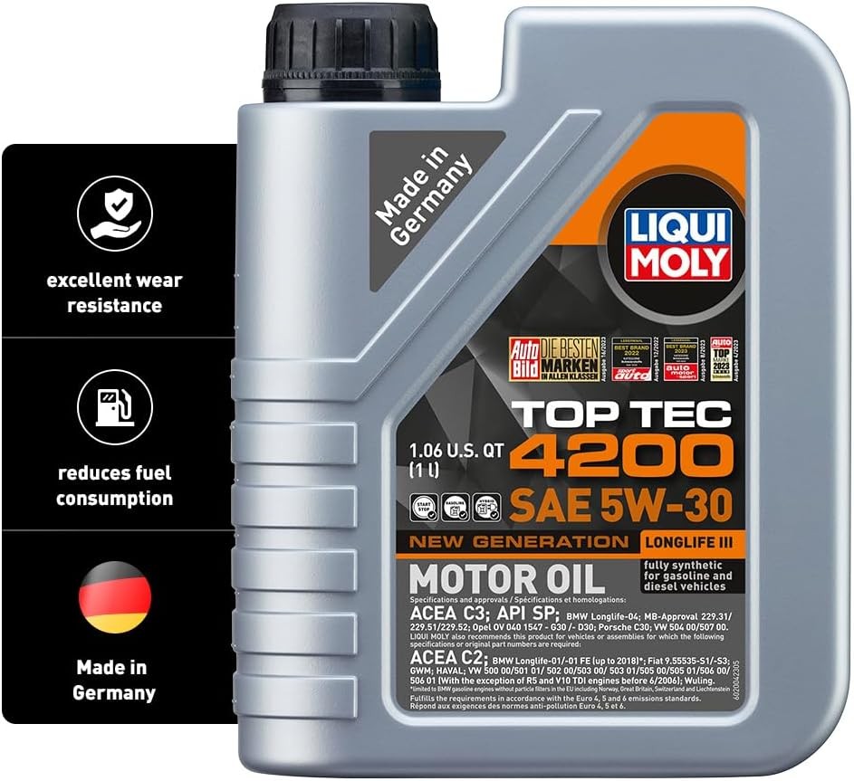 LIQUI MOLY Top Tec 4200 SAE 5W-30 New Generation | 1 L | Fully synthetic engine