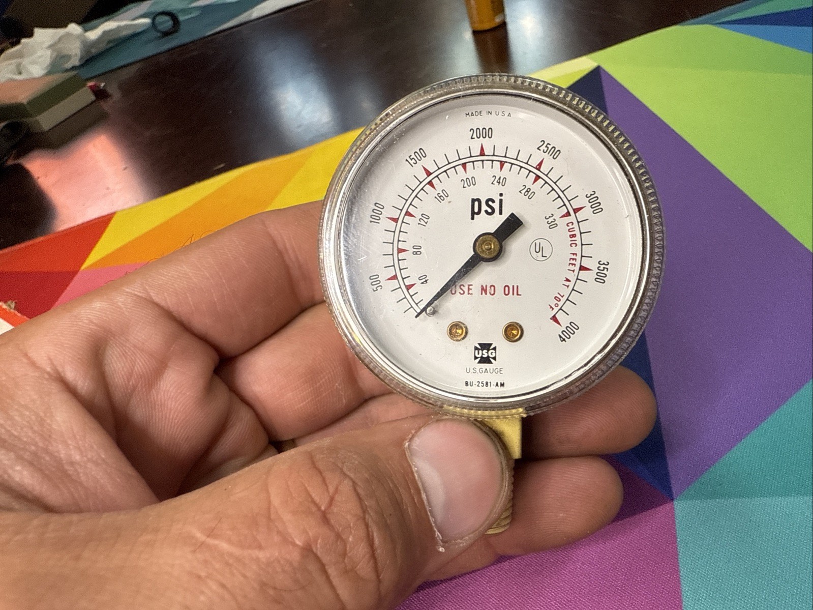 Ametek 2″ 4000 PSI Gauge 1/4″ LM SPEC 143403 P601