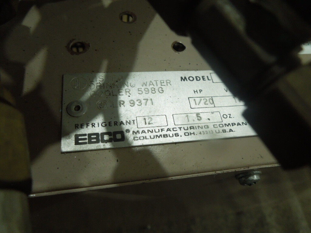 Ebco Manufacturing Model: Model: DP1P-D Drink Water Cooler. 598G