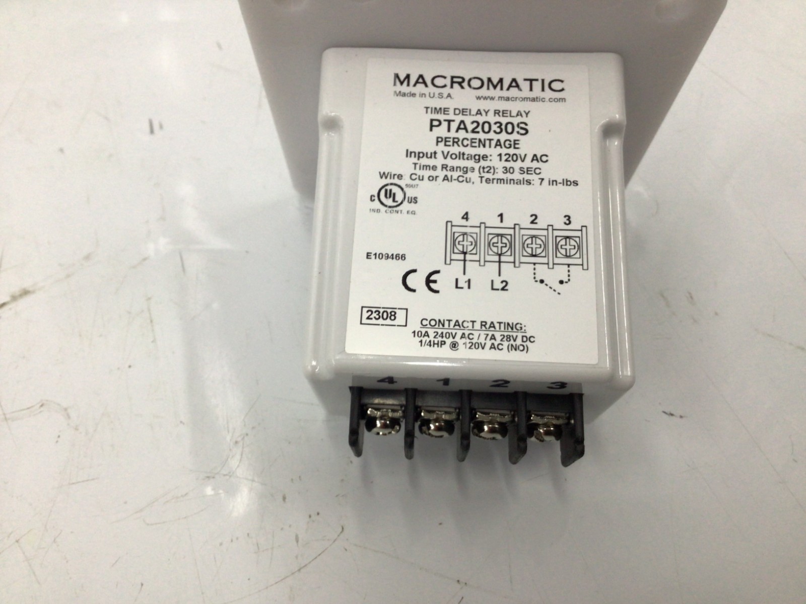 Macromatic PTA2030S Percentage Cycle Timer, 10A, 3-1/2″ W