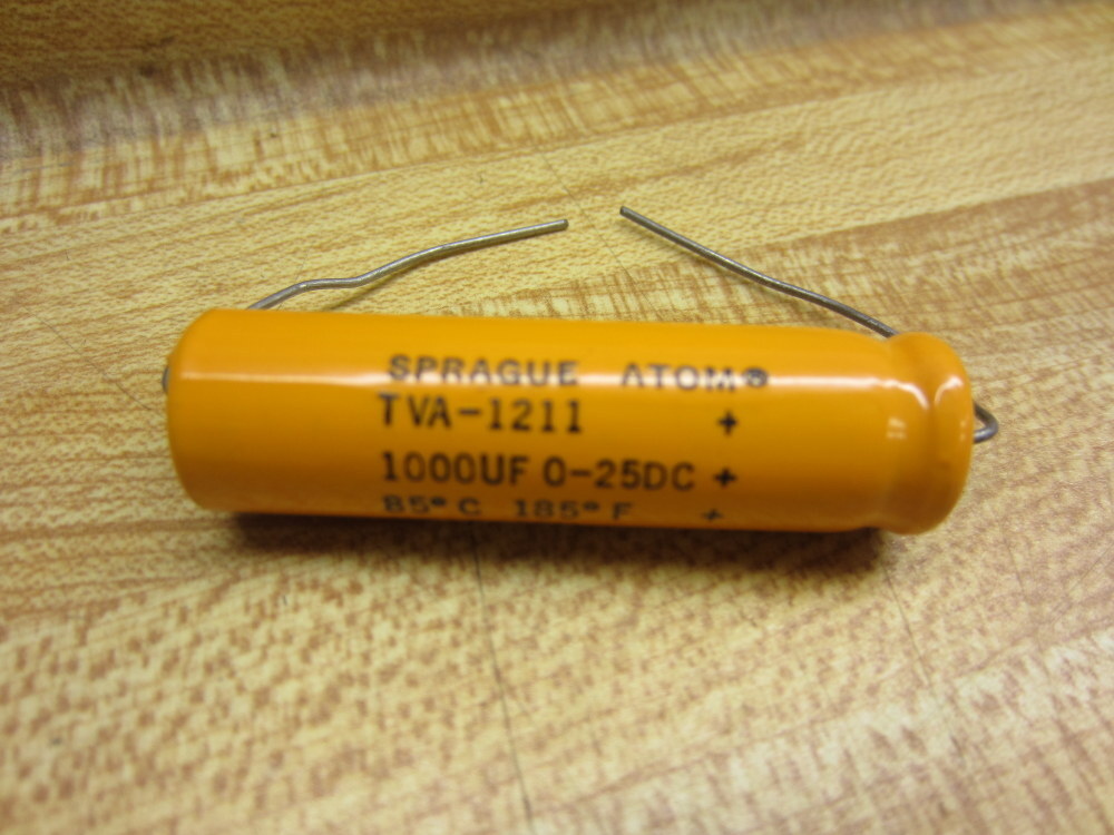 Sprague TVA-1211 Capacitor TVA1211 1000UF 25DC Orange (Pack of 3)