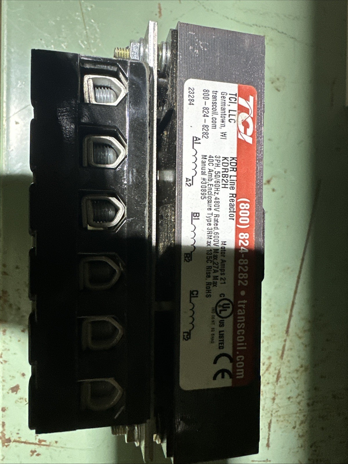 TCI TRANS-COIL KDRB2H KDR DRIVE REACTOR 3-PHASE 27A MAX