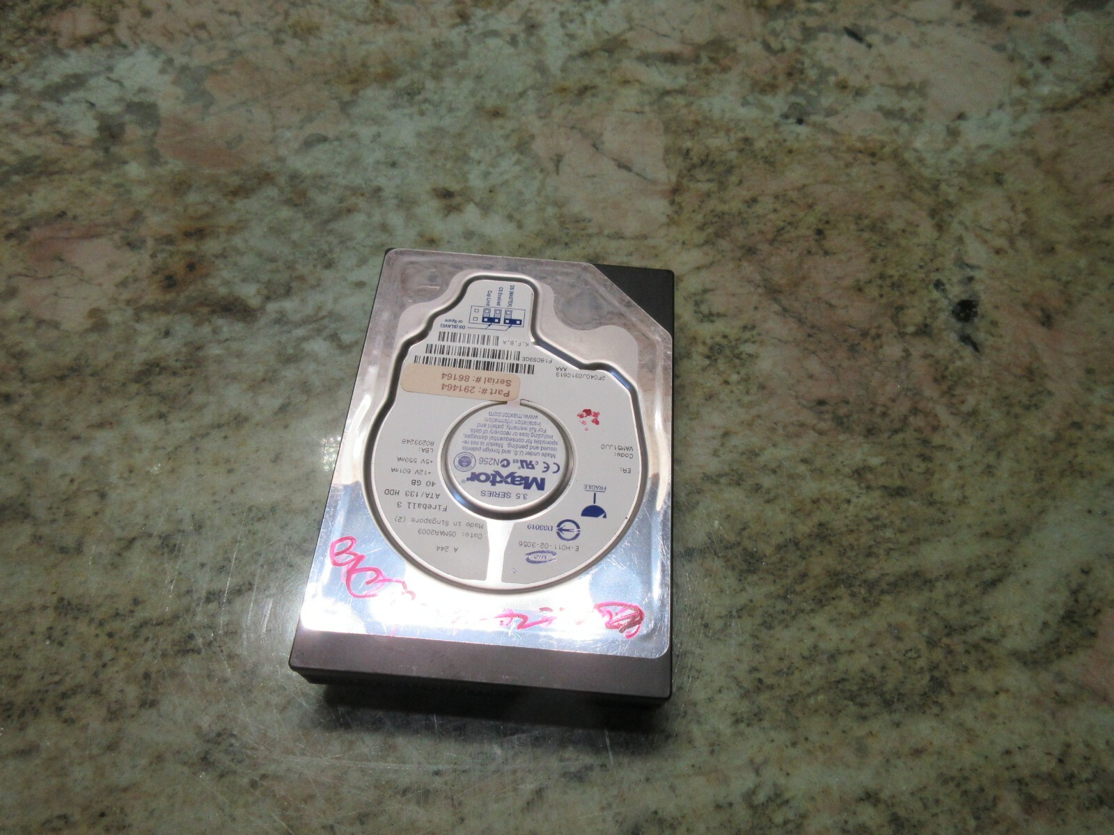 MAXTOR 3.5 HDD E-H011-02-3056 D33019 A 244 3 291464 B2FFA CHARMILLES 690 EDM
