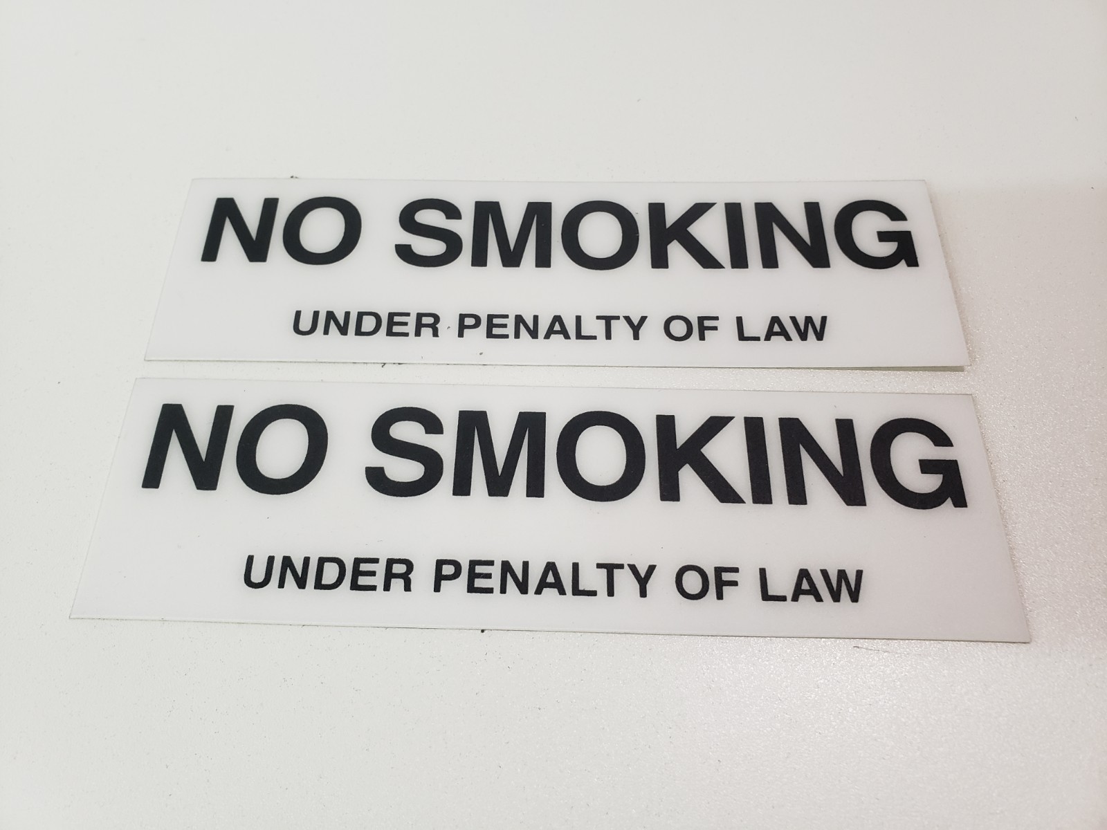 LOT of 2 – UNUSED – TKE ThyssenKrupp 9721710 NO SMOKING Sign