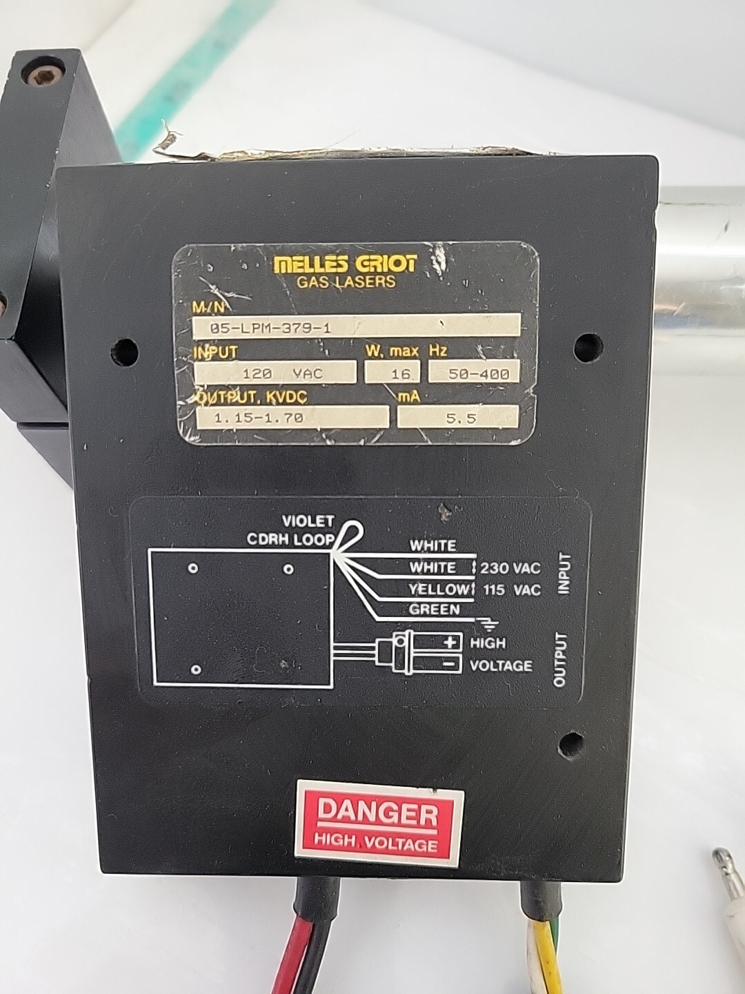 Melles Laser Drive Power Supply 05-LPM-379-1 & 05-LHP-911 UNTESTED Vtg 1985 Set