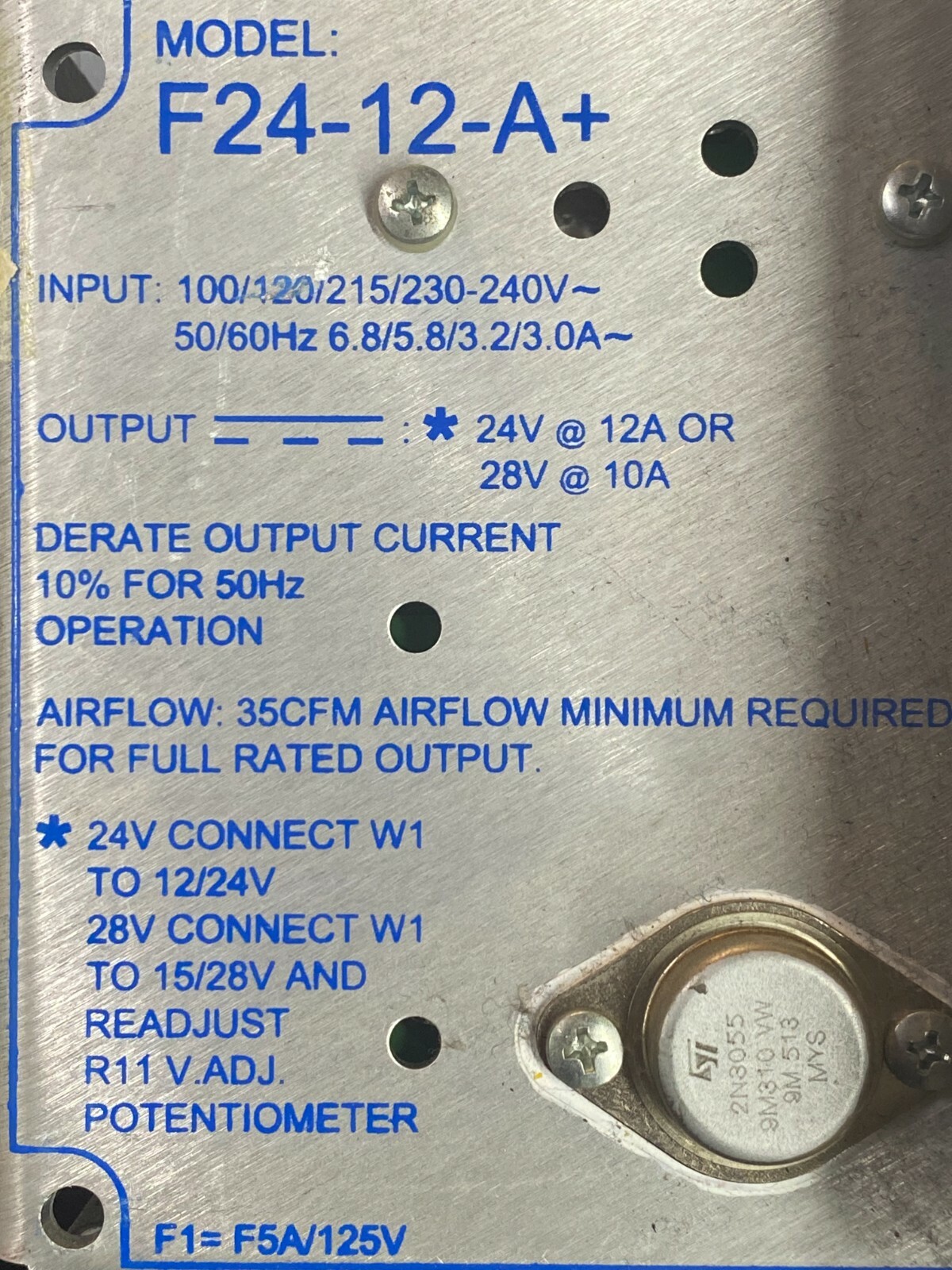 Condor F24-12-A+ Power Supply I/P 100-240V O/P 24V – 12A, 28V – 10A
