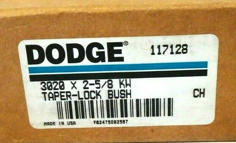 NEW DODGE 3020 X 2-5 /8 TAPER LOCK BUSHING 117128 3020X258