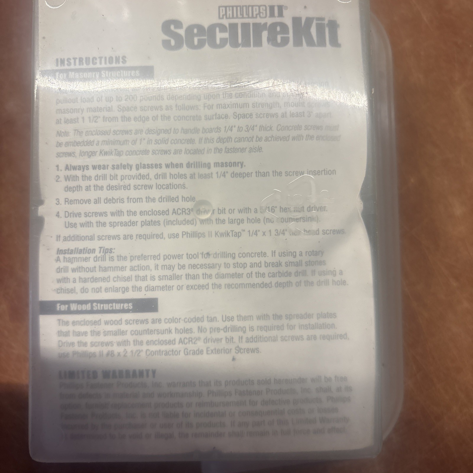 Phillips II Secure Kit (Complete Window Boarding Attachment System)