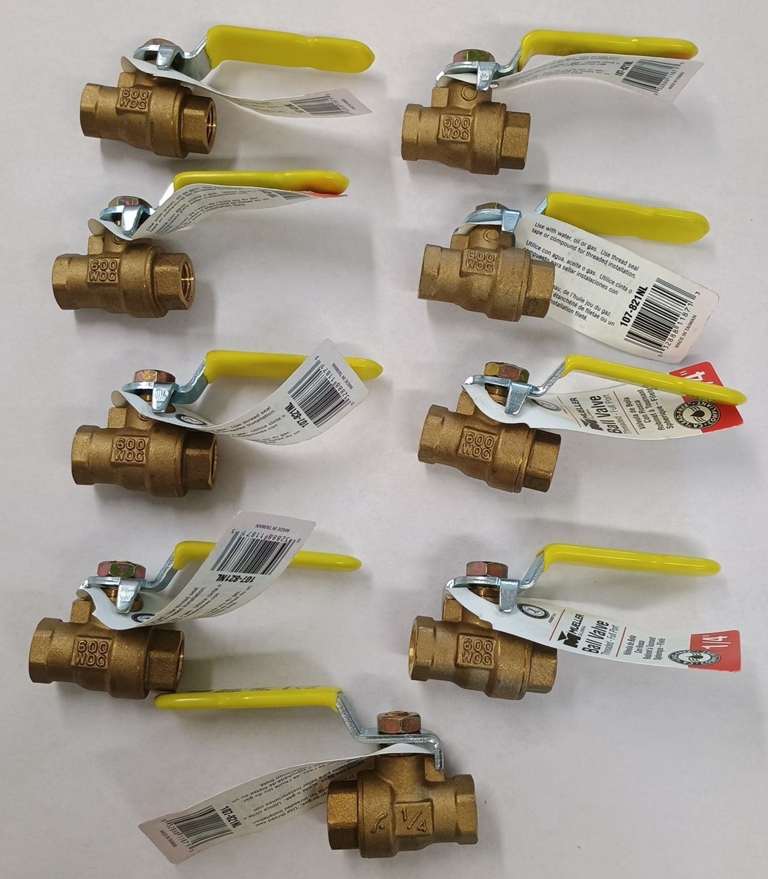 Mueller Ball Valves 1/4″ FNPT 107-821 NL Full Port 9 pcs