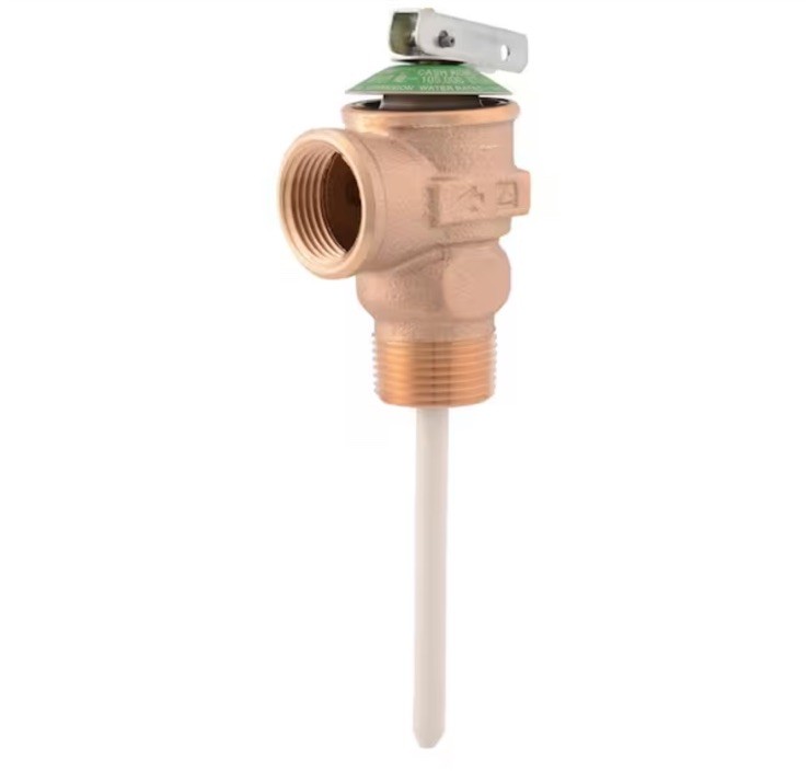 Cash Acme 3/4 in Bronze NCLX Temperature Pressure Relief Valve 1-1/4 in Shank