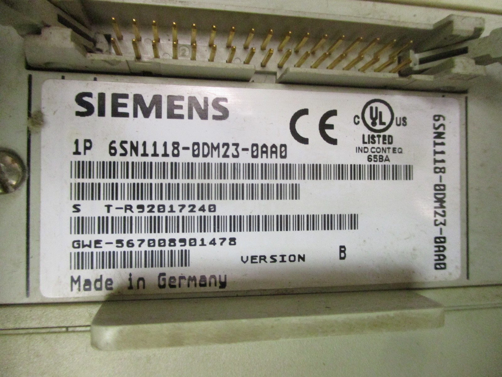 Siemens 6SN1123-1AB00-0CA2 Simodrive LT-Module INT.2X50A Version A 52873HM