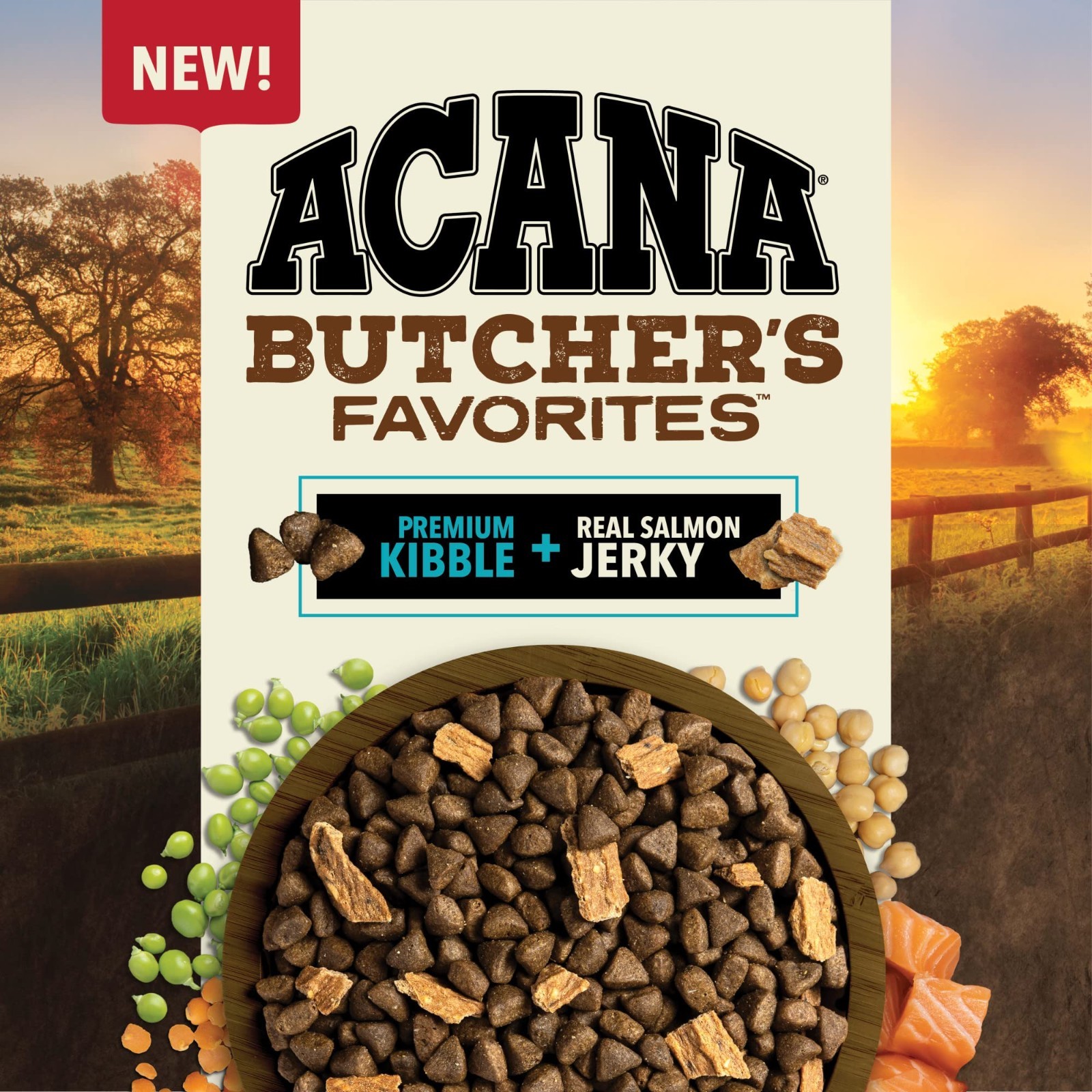 ACANA Butcher’s Favorites Grain-Free Dry Dog Food Wild-Caught Salmon Recipe 17lb