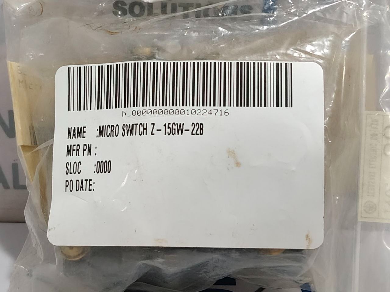 Omron Z-15GW 22-B Micro Switch Z4G1L07B 15A 125, 250 or 480VAC
