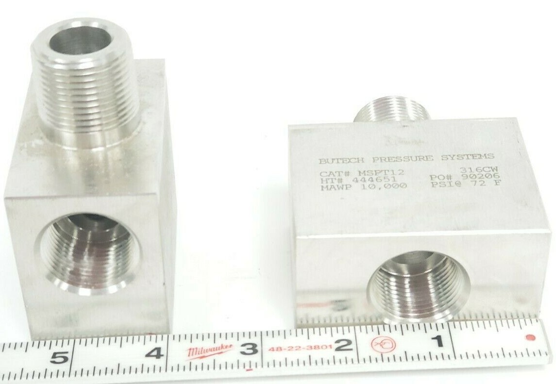 LOT OF 2 NEW BUTECH PRESSURE SYSTEMS CAT# MSPT12 316CW, HT#: 444651