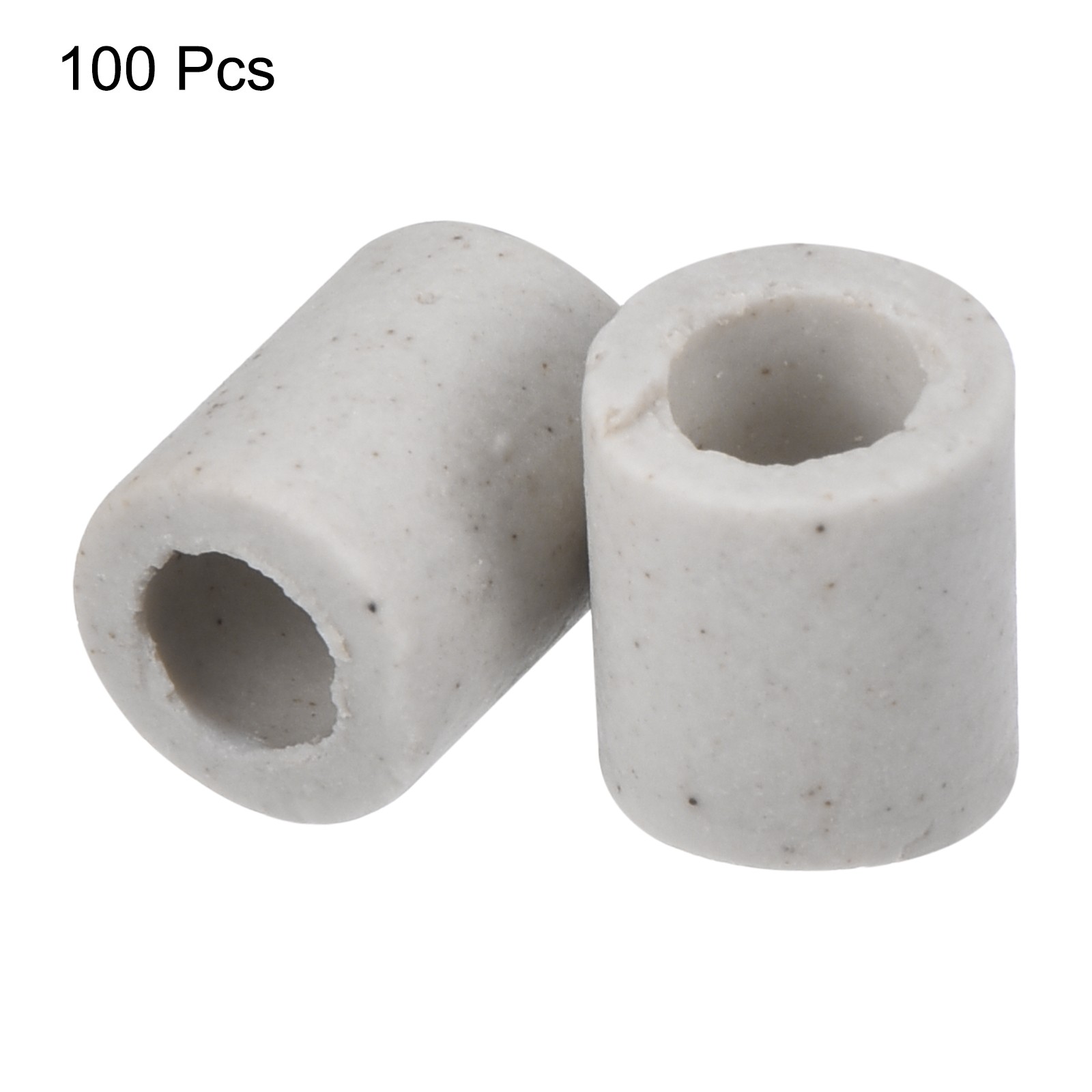 Ceramic Tube Insulated Wire Bundle Protection 0.2×0.3×0.4″, Pack of 100