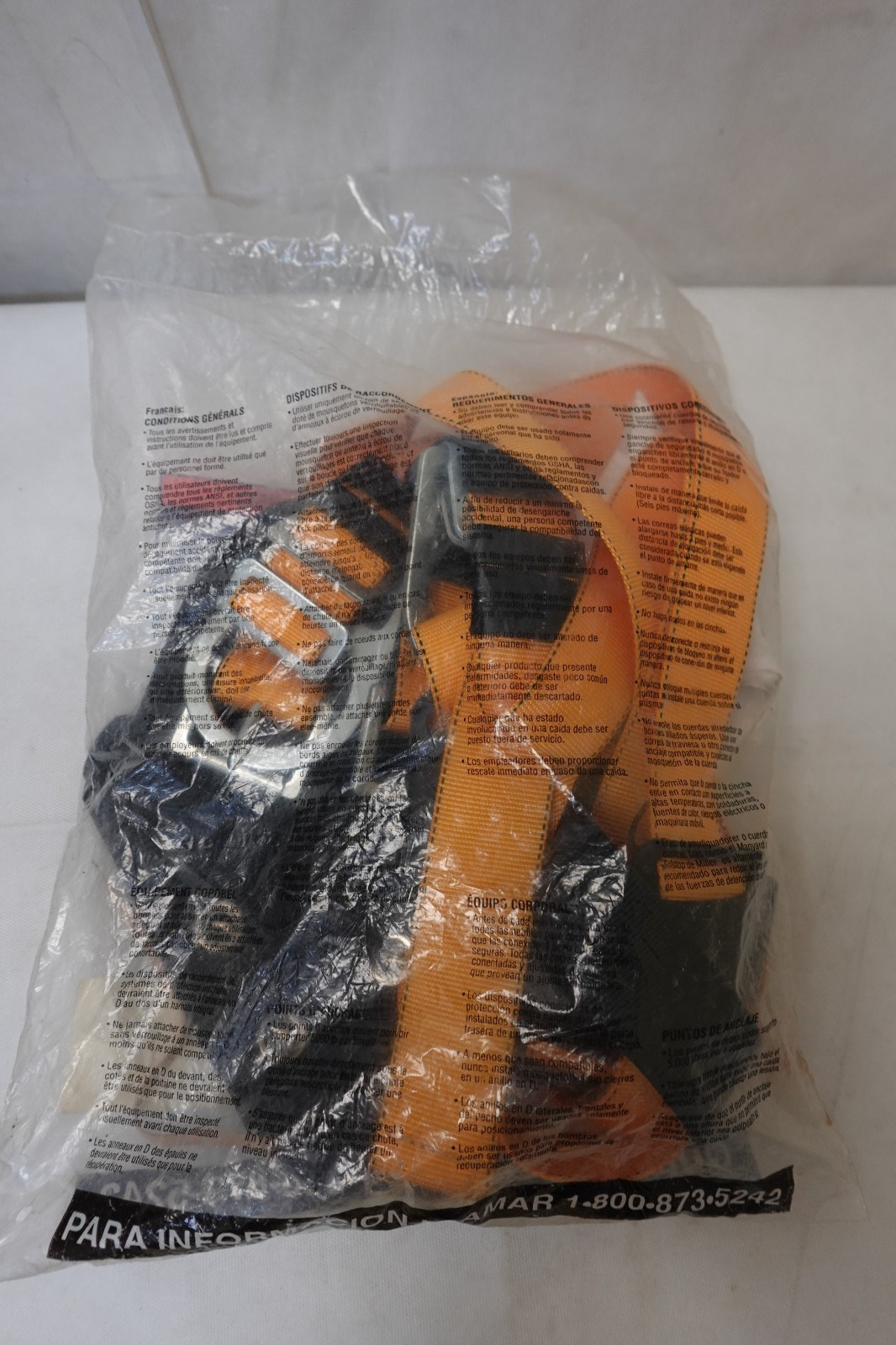 Miller Fall Protection Full Body Harness 400lb Capacity 5WG58 Free Ship T4507/UA