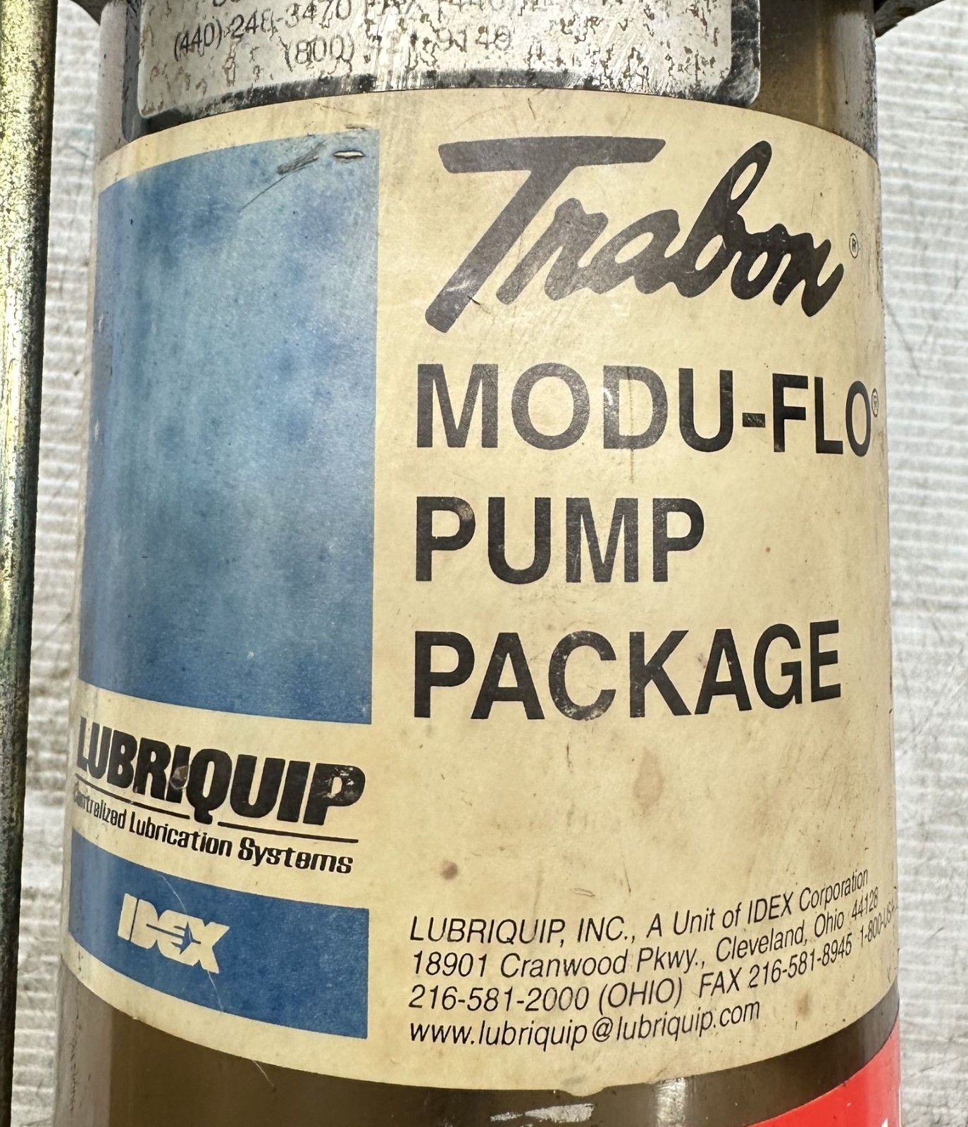Lubriquip Trabon MODU-FLO Pump Package Lubricator See Pics
