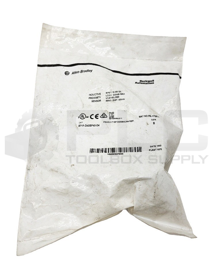 NEW SEALED ALLEN BRADLEY 871P-D40BP40-D4 /B INDUCTIVE PROXIMITY SENSOR