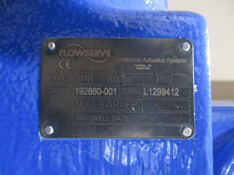 LIMITORQUE 3″ SMB-00 NUCLEAR-APO 230/460V 3.00/1.50A NSNP