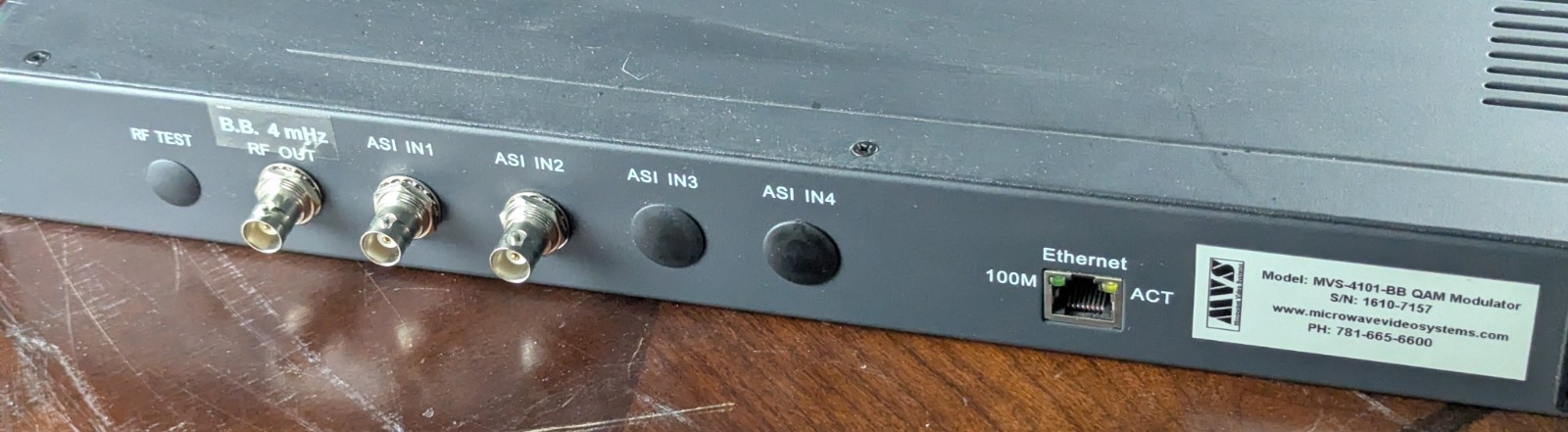 MVS-4101 QAM Modulator DVB ASI to RF Cable Headend Unit MVS-4101-BB