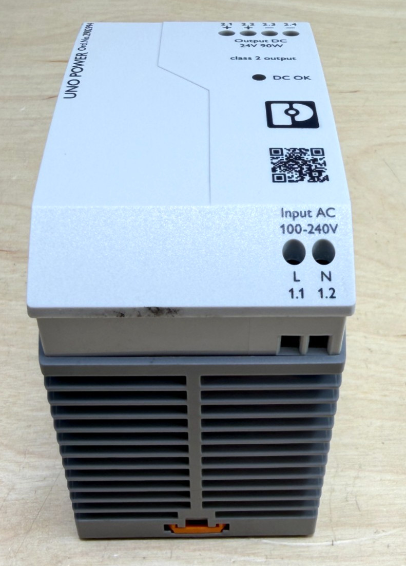 Phoenix UNO-PS/1AC/24DC/90W/C2LPS DC Power Supply, 24 VDC, 2902994