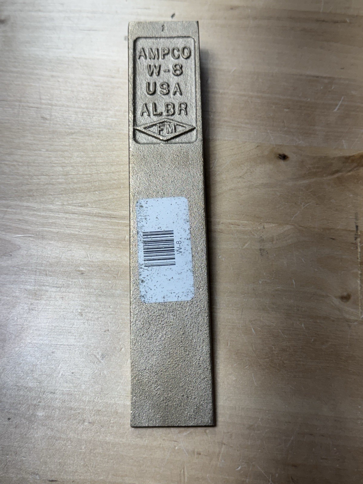 AMPCO Flange Wedge 8″ L 1.5″ W 1″ Max Ht Non-Sparking Aluminum Bronze Corros-Res