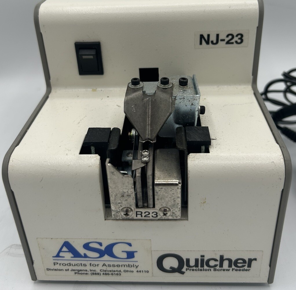 ASG Quicher Automatic Precision Screw Feeder Model NJ-23 Tested Working