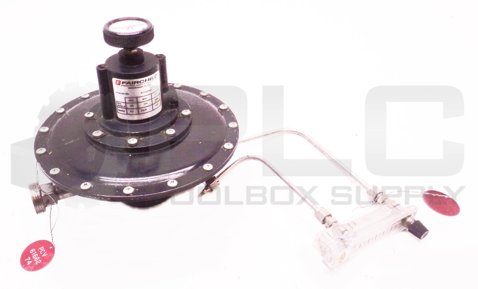 FAIRCHILD 4133ANNKE PRESSURE REGULATOR 150PSIG 10.0BAR W/ DWYER FLOWMETER