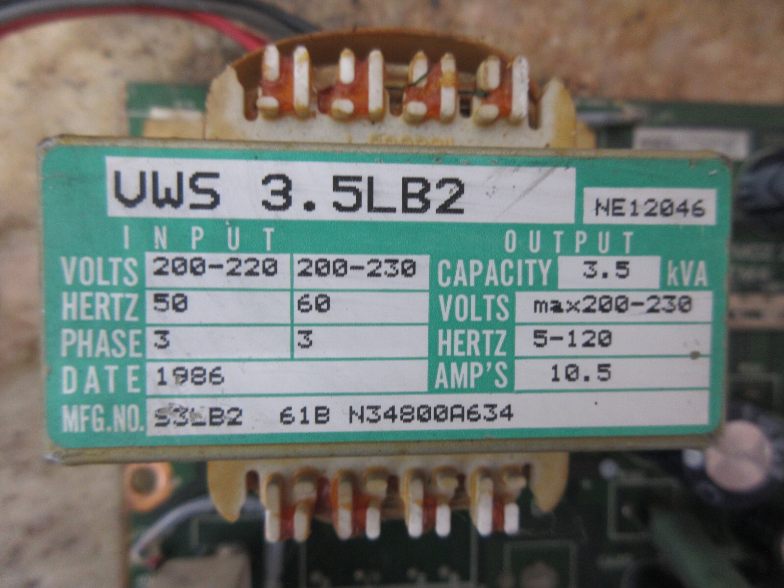 FUJI POWER BOARD IIVWM02 2B004646-1 TM4 VWS 3.5LB2 NE12046 2B004646-1 WARRANTY