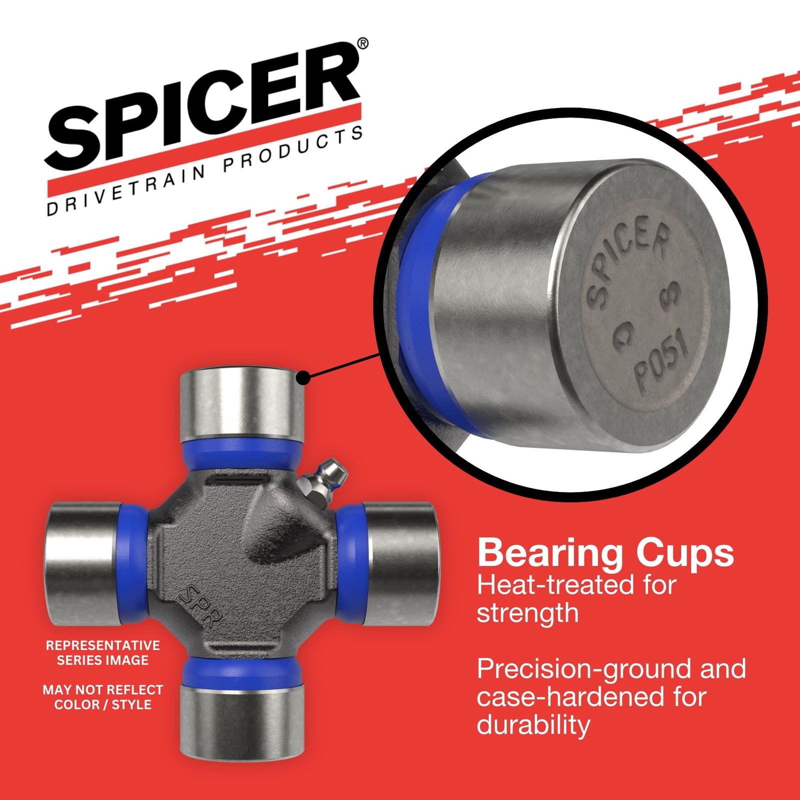 Spicer Greaseable Universal Joint Kit 1330 Series OSR 1.062 Inch Bearings