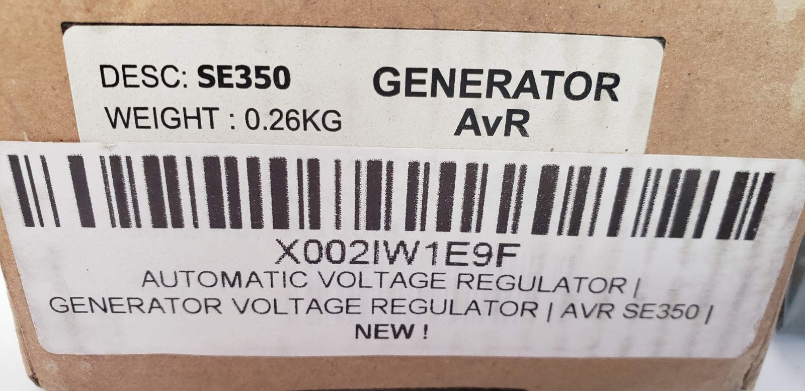 AVR SE350 AUTOMATIC VOLTAGE REGULATOR, 190-240 VAC, 500VA,73 VDC, 3.5A, NIB