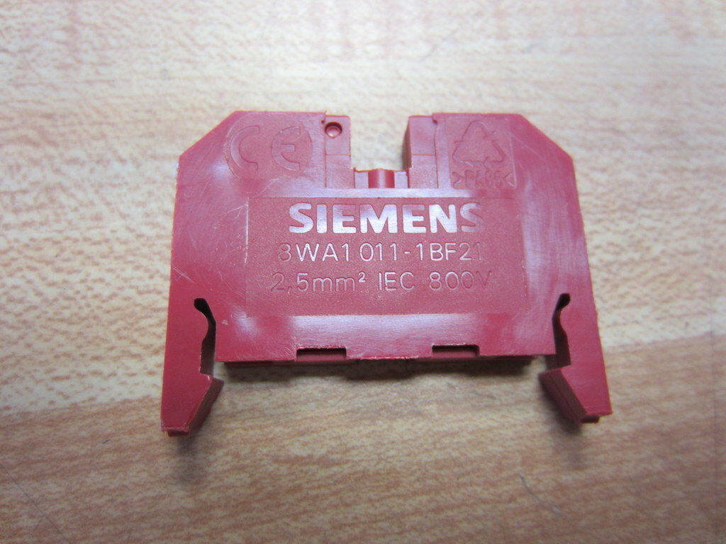 Siemens 8WA1-011-1BF21 Terminal Block 8WA10111BF21 Red (Pack of 12)
