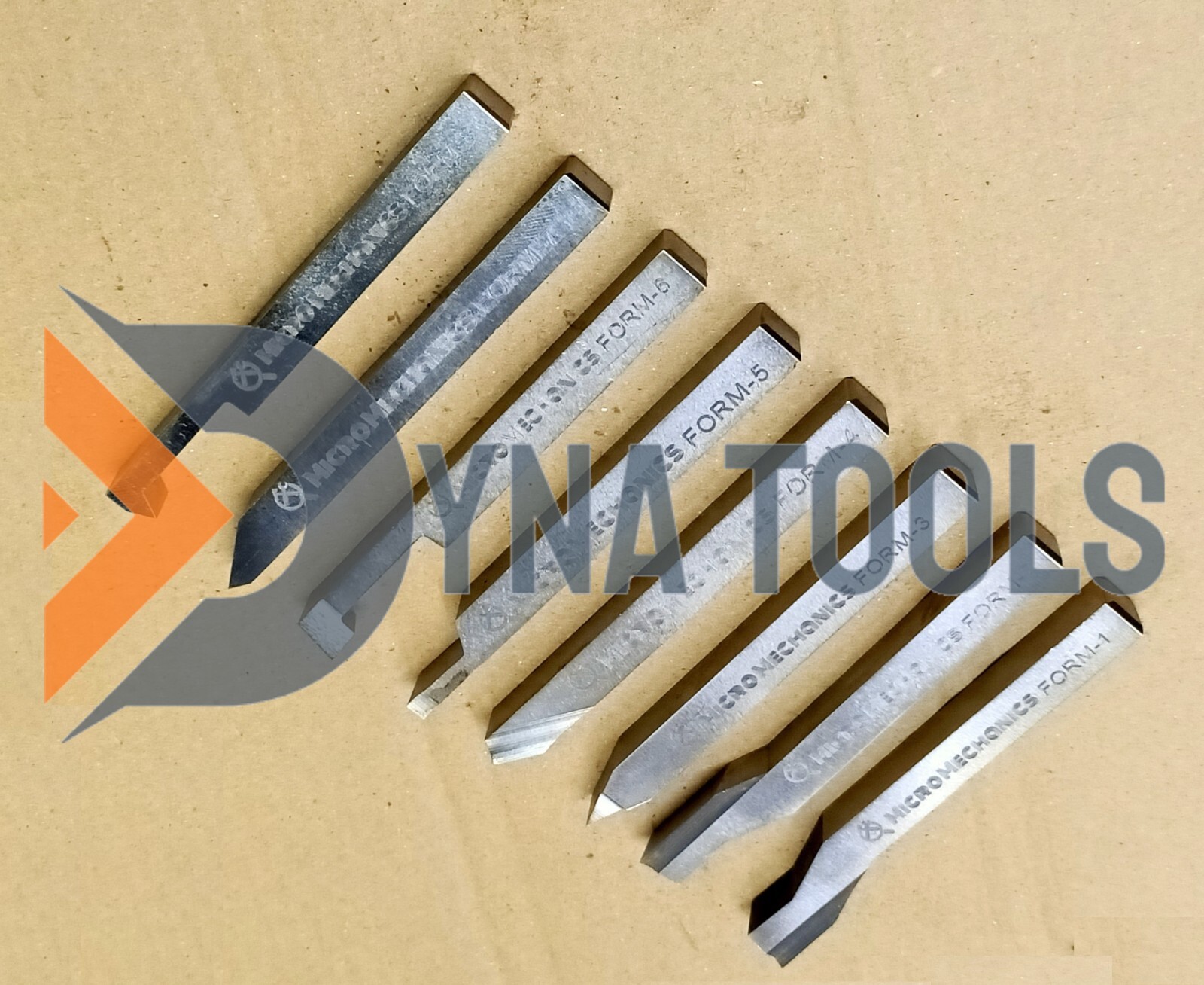 10mm x 100mm HSS Lathe Form Tools Set Of 8 Pieces Square Shank Pre-Formed Tools