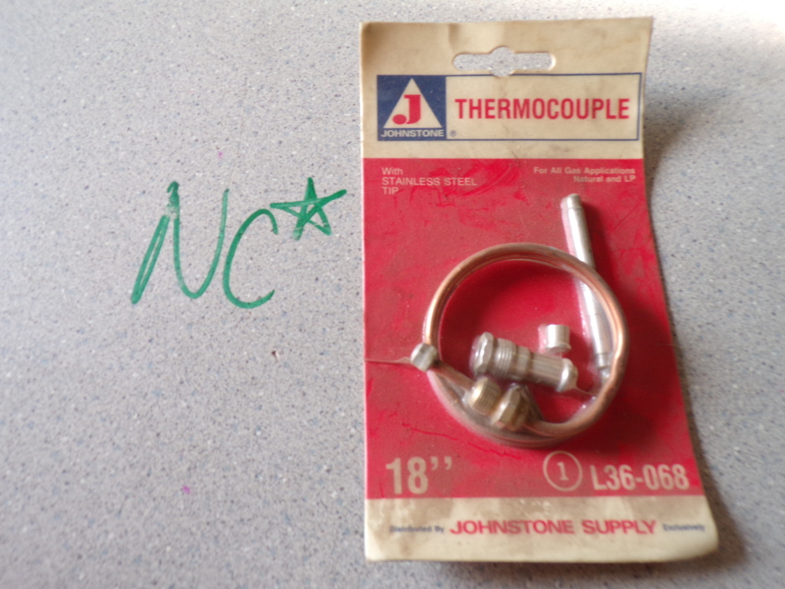 NEW Johnstone L36-068 Stainless Steel Tip Thermostat *FREE SHIPPING*