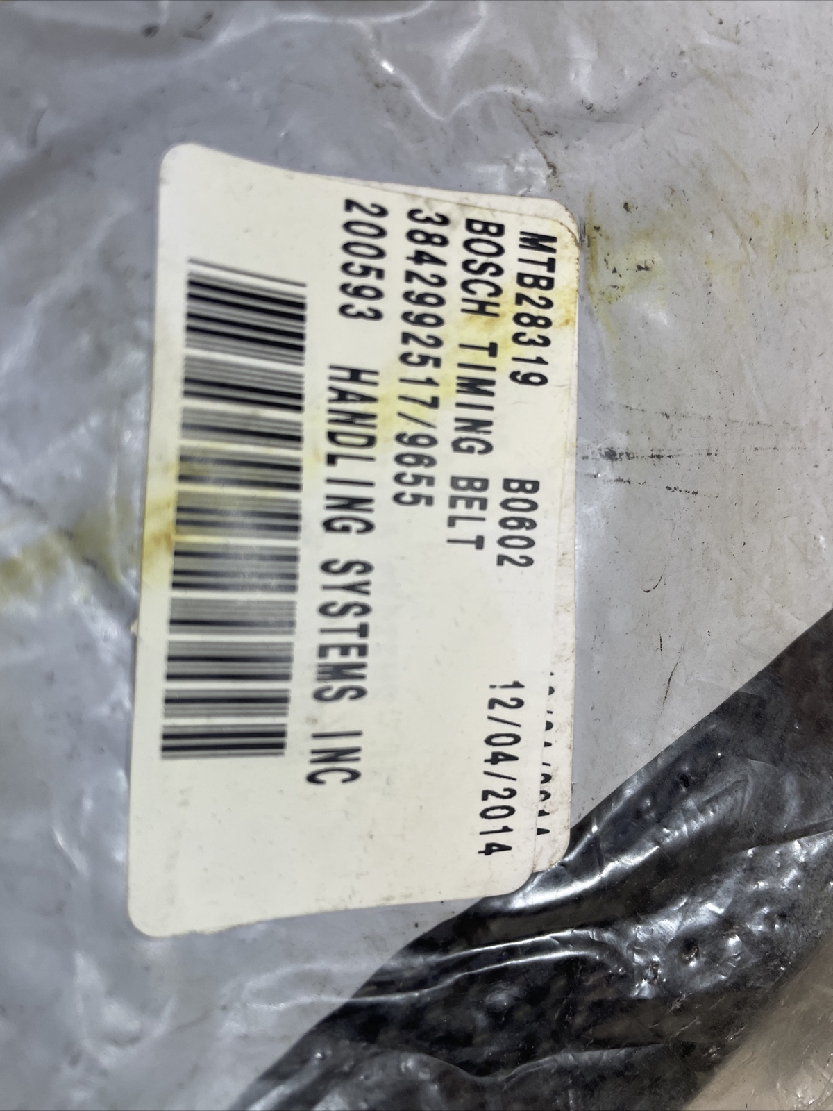 BOSCH 3842992517/9655, 3842992517, TIMING BELT, MTB28319, SHIPSAMEDAY#1613P36