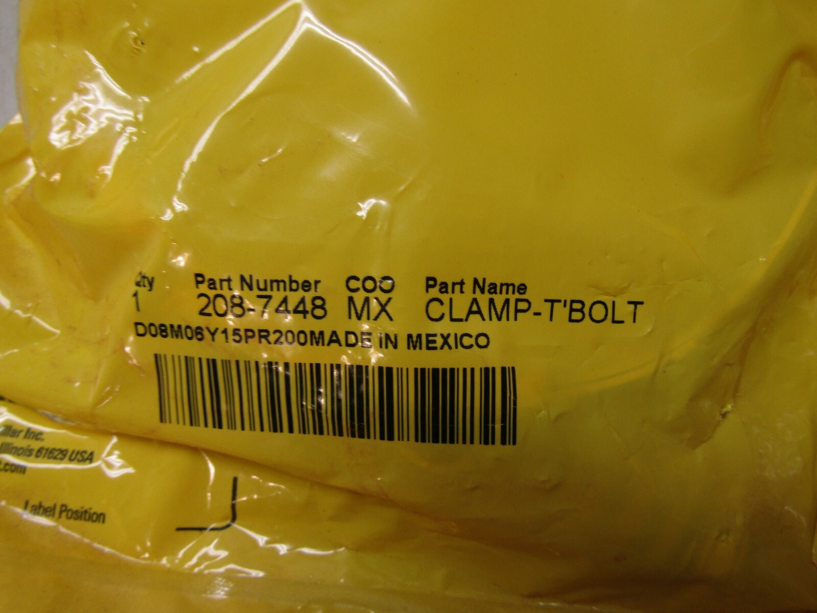 Caterpillar 208-7448 Clamp Lot of 4!