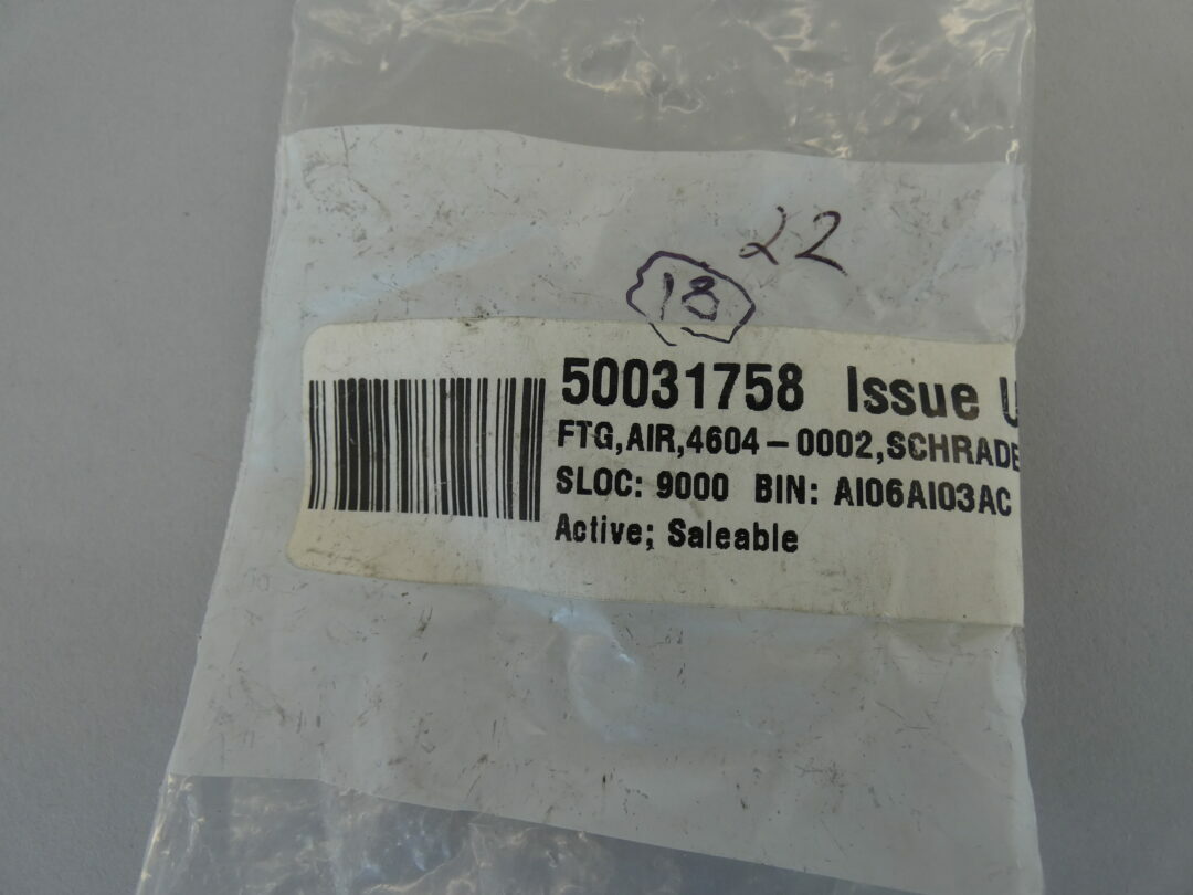 *Lot of 9* Schrader Bellows 4604-0002 Air Fittings – NEW Surplus!