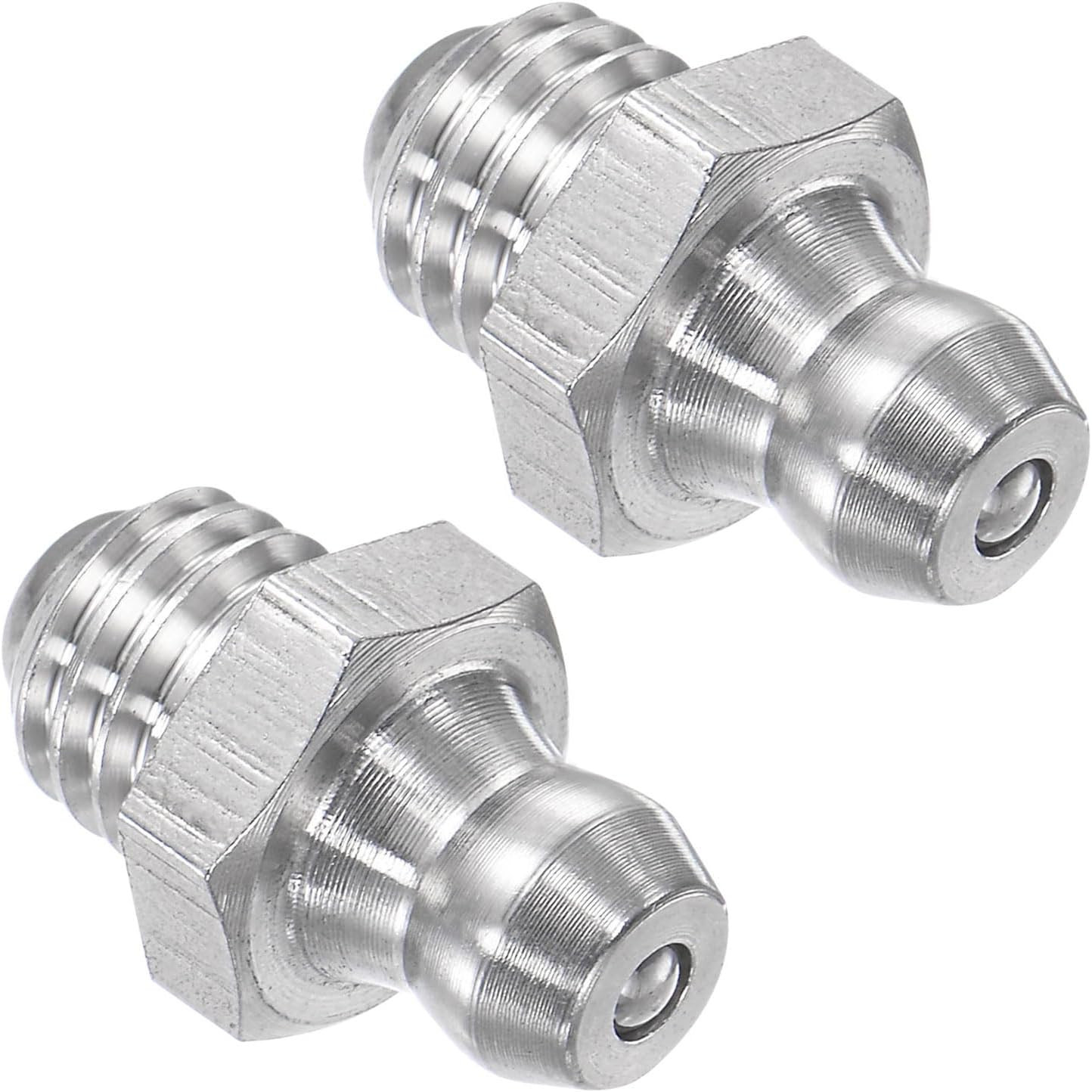 Stainless Steel Straight Grease Fitting, | M8x1.25mm Metric | Hydraulic Grease N