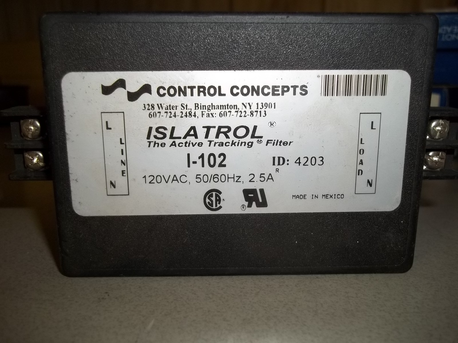NEW Control Concepts Islatrol 1-102 Active Tracking Filter 4203 *FREE SHIPPING*