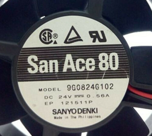 Sanyo 8038 8CM 9G0824G102 DC24V 0.56A 2-wire high-end inverter fan