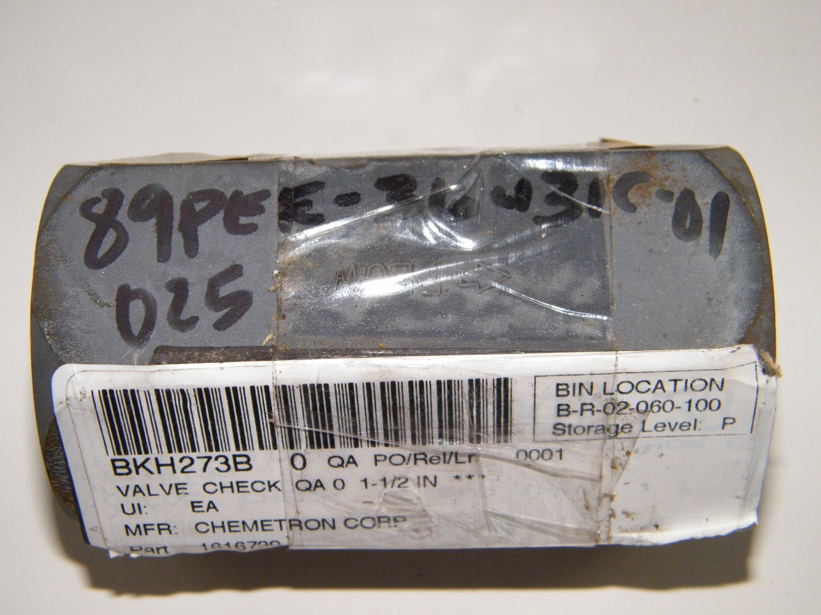 CHEMETRON CORP 1-1/2″ CHECK VALVE, 1316739, 10610739, BKH273B NEW NOS GOVERNMENT
